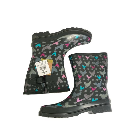 Western Chief Women's Polka Poultry Mid Calf Rain Boots NWT sz 9 - Picture 5 of 8
